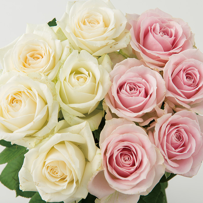 日本の極み バラ花束 ピンク ホワイト 各１０本 ２０本セット カタログギフトのリンベル 公式