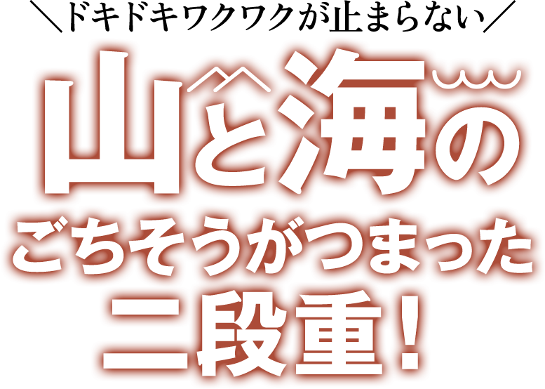 ＼ドキドキワクワクが止まらない／山と海のごちそうがつまった二段重！